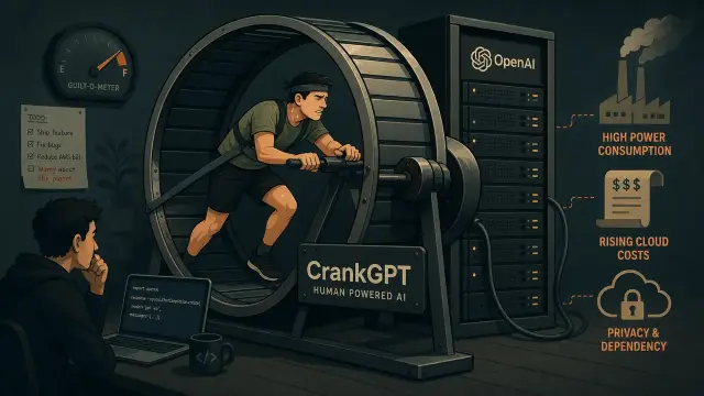 CrankGPT Parody Exposes the Real Cost of AI Compute