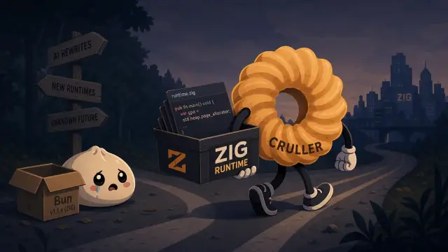 Cruller Picks Up the Zig Runtime Bun Left Behind