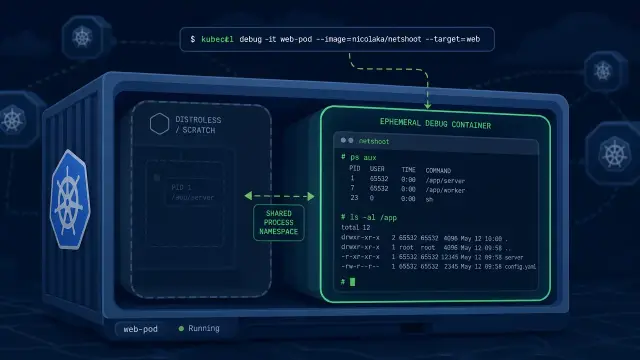 Debug Distroless and Scratch Containers Live with kubectl debug
