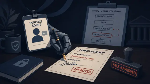 Don't Let Your Support Agent Sign Its Own Permission Slips