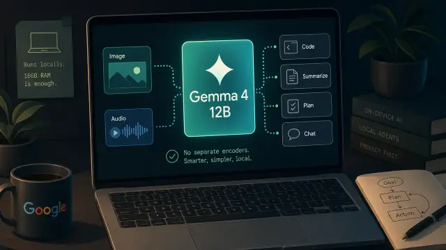Gemma 4 12B: The Encoder-Free Shift to Local Multimodal Agents