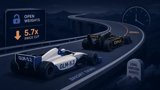 GLM 5.2 Is a Point Behind Opus — Until the Task Runs for Hours