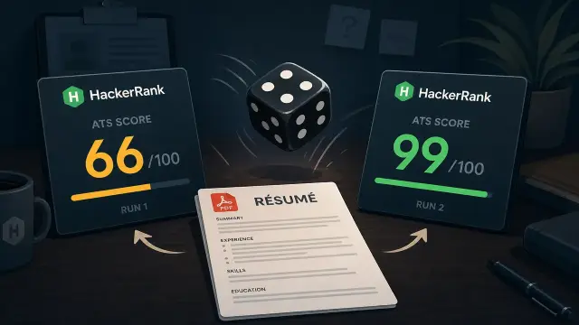 HackerRank's open ATS scores your résumé by dice roll