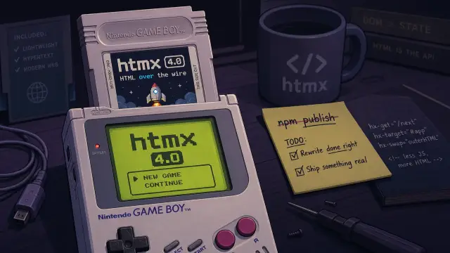 htmx 4.0 Ships on Game Boy Before It Ships on npm