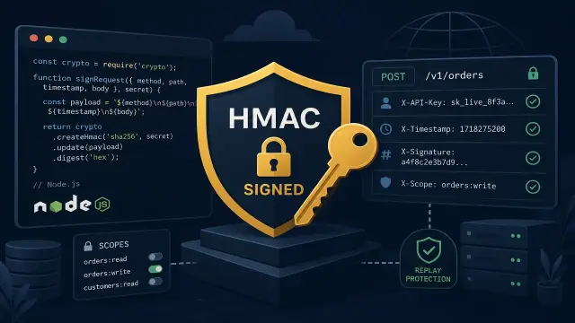 Issue HMAC-Signed, Scoped API Keys for a Public REST API