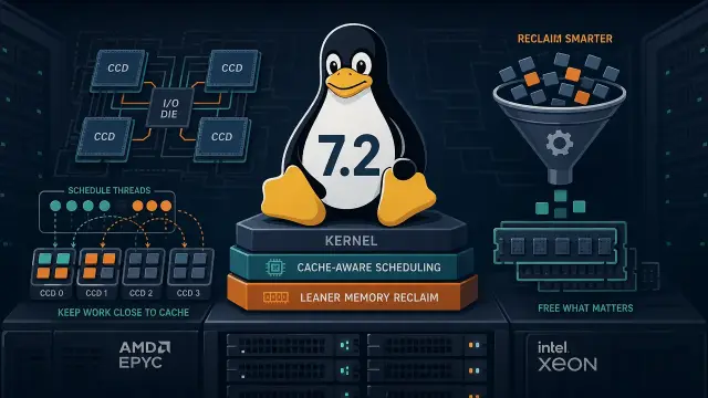 Linux 7.2 Quietly Rewires the Kernel for Chiplet Servers