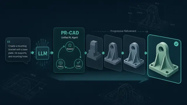LLMs Move Into CAD with Progressive Refinement Pipelines