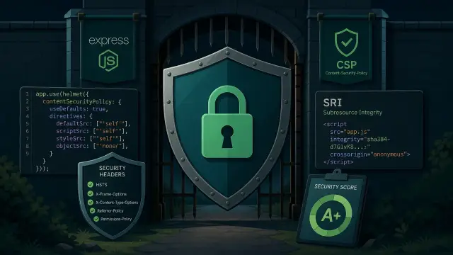 Lock Down a Web App with CSP, SRI, and Security Headers