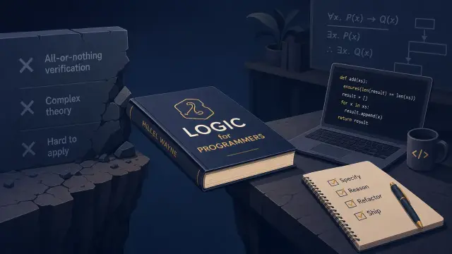 Logic for Programmers Fixes Formal Methods' Worst Problem
