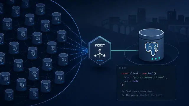 Making hundreds of Postgres nodes look like one