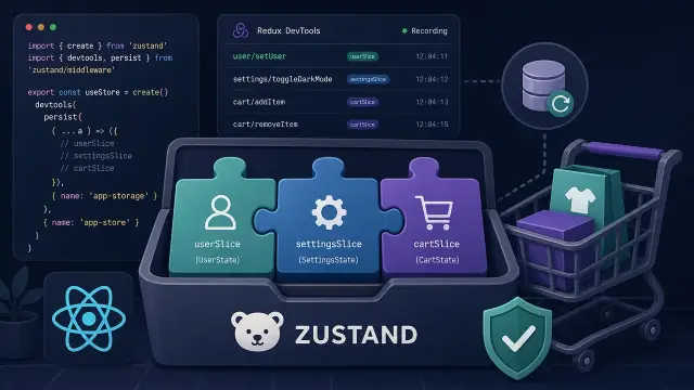 Manage React State with Zustand Slices, Middleware, and Persistence
