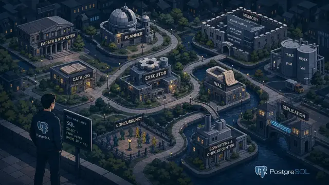 PostgreSQL Internals as a City You Can Walk Through