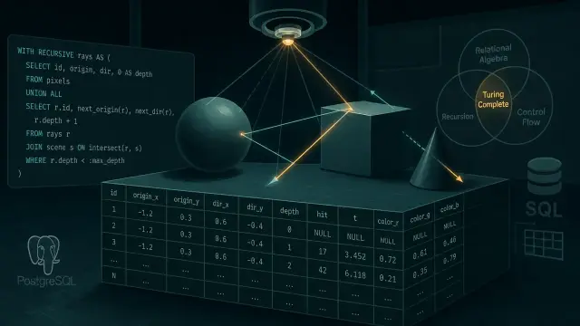 Ray Tracing in SQL: Turing Completeness Meets Relational Abuse