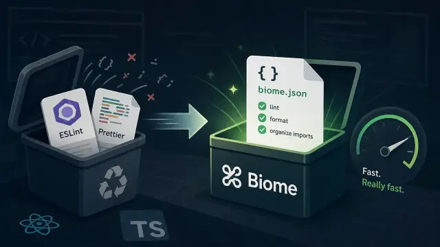 Replace ESLint and Prettier with Biome in a React/TypeScript Project