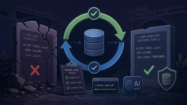 Round-Trip Tests Catch Bad Down Migrations, Not Data Loss