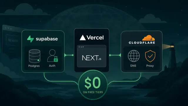 Run a Production App for $0 on Supabase, Vercel, and Cloudflare