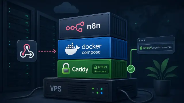 Self-Host n8n on a VPS with Docker Compose and Caddy HTTPS