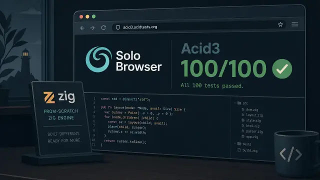 Solo Browser Passes Acid3 — Now Show the Code