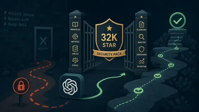 The 32k-star security pack that coaches agents past refusal