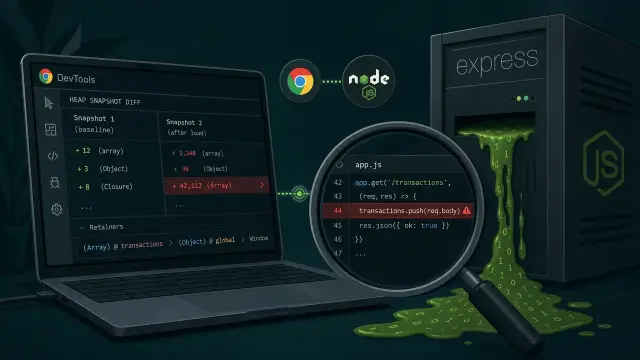 Track Down Node.js Memory Leaks with Heap Snapshot Diffs