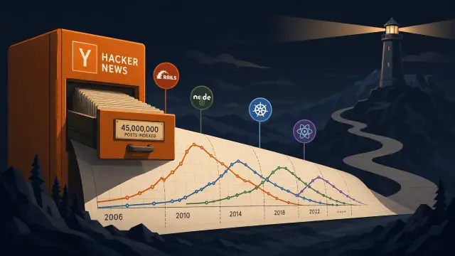 Tracking 18 Years of Developer Hype on Hacker News