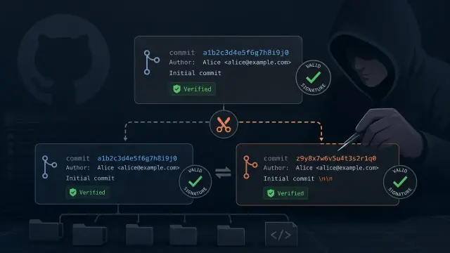 Why a "Verified" GitHub Commit Hash Is Not Unique