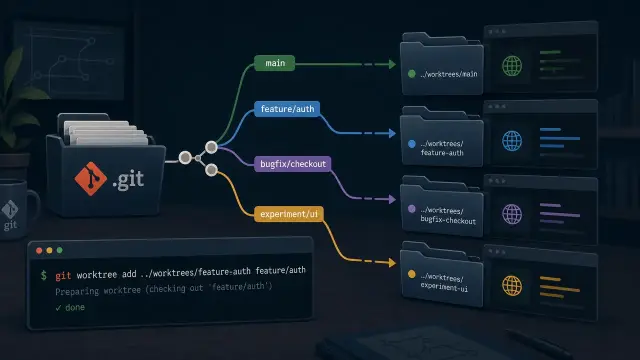 Work on Multiple Branches at Once with Git Worktrees