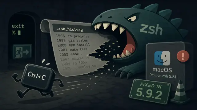 Zsh Has Been Silently Eating Shell Histories Since 2015