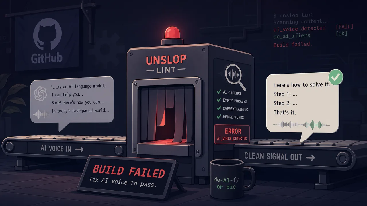 Unslop Tools Are Turning AI Voice Into a Lint Error