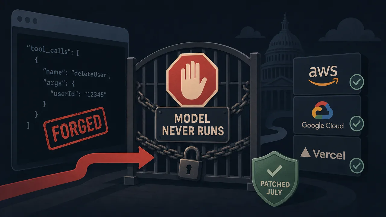 When the Model Never Runs, Your Guardrails Don't Either