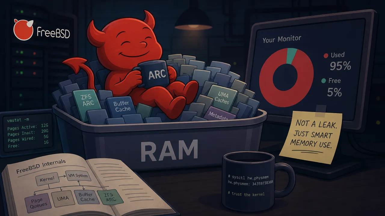Why FreeBSD Appears to Eat Your RAM (and Why It Doesn't Matter)