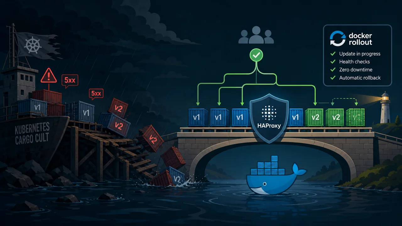 Zero-Downtime Docker Compose: Bypassing the Kubernetes Cargo Cult