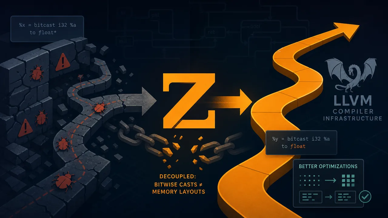 Zig Redefines BitCast Semantics to Fix LLVM Backend Bugs